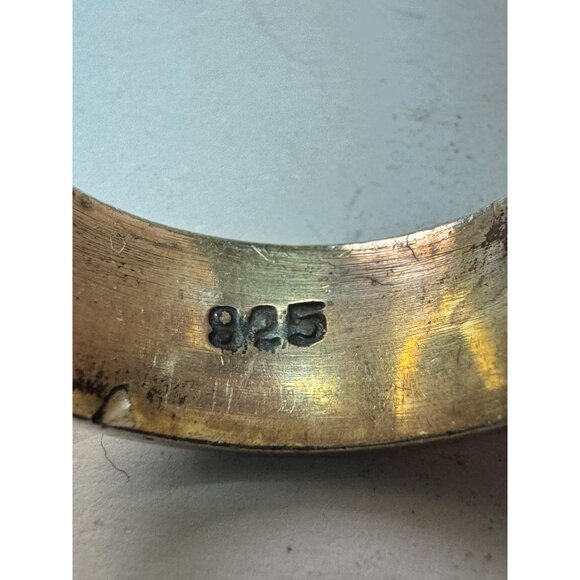 Vintage Estate Men’s Sterling Silver 925 Wave Design Band Ring Size 11.5 8.3g - Picture 5 of 8